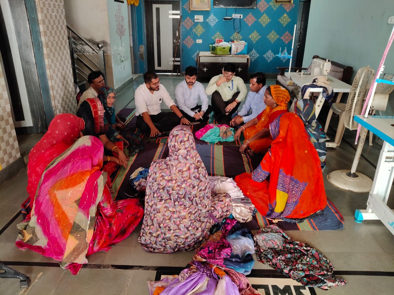 Monitoring of export stitching work  by DDM Nagour